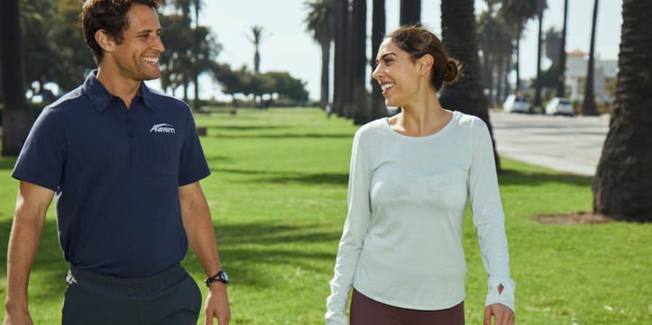 Trainers Walking In a Park