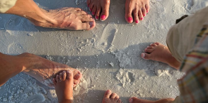 Feet in the sand
