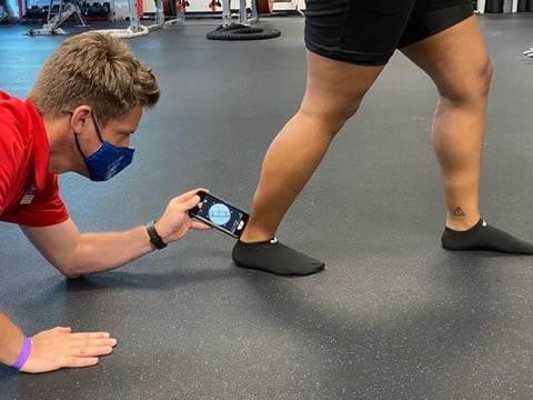 ankle dorsiflexion measurement during lunge