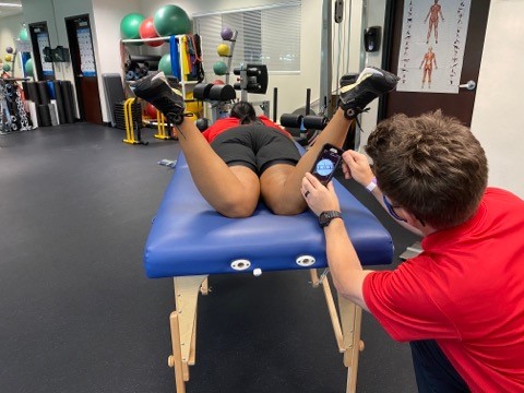 internal rotation of hips in prone position