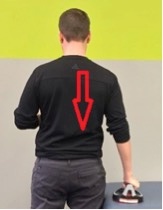 isometric hold demonstration with shoulders down