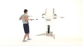 man doing cable row 