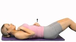 Woman Lying Exhaling