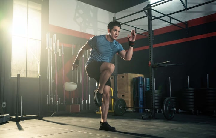 A Man Doing Corrective Exercise In a Gym