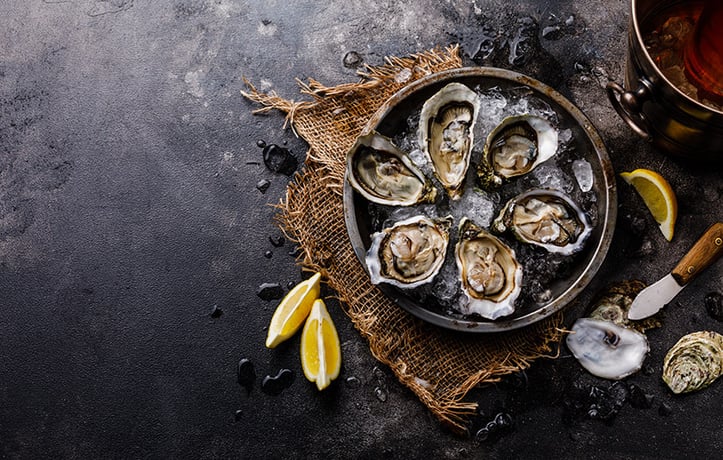 plate of oysters