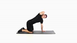 man doing a thoracic spine stretch
