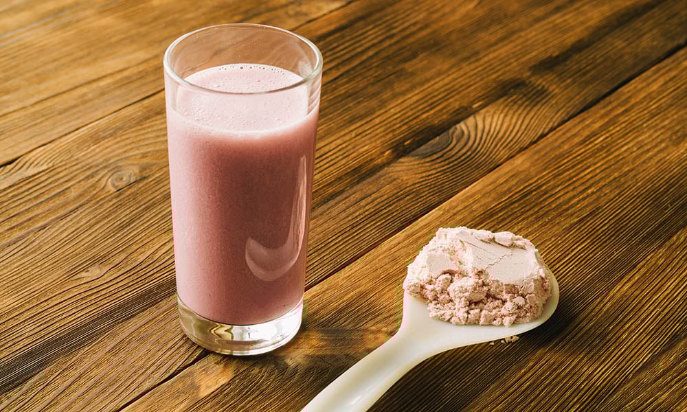 muscle smoothie with protein powder 