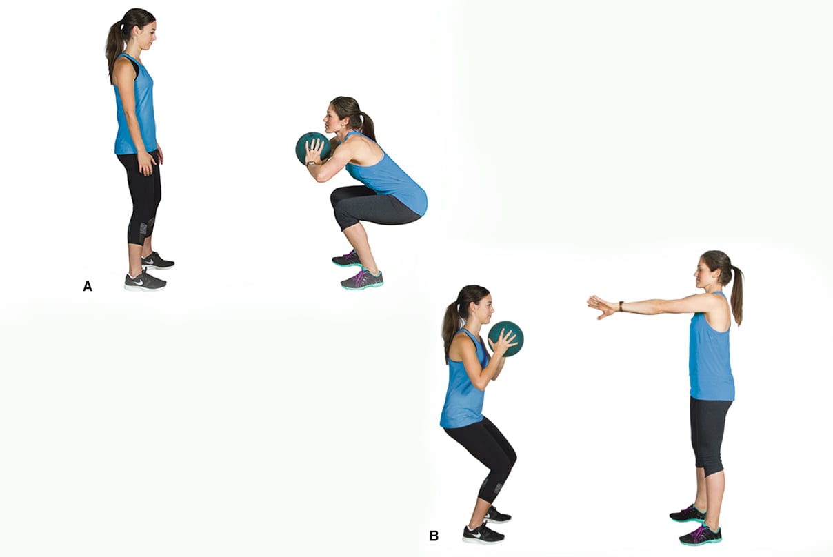 squat ball pass