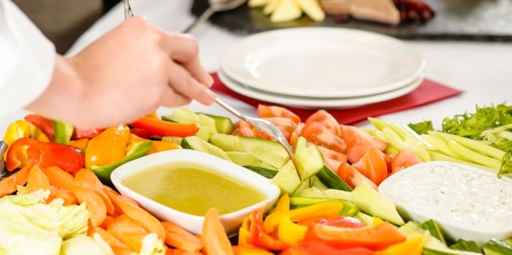 Plate full of vegetables 