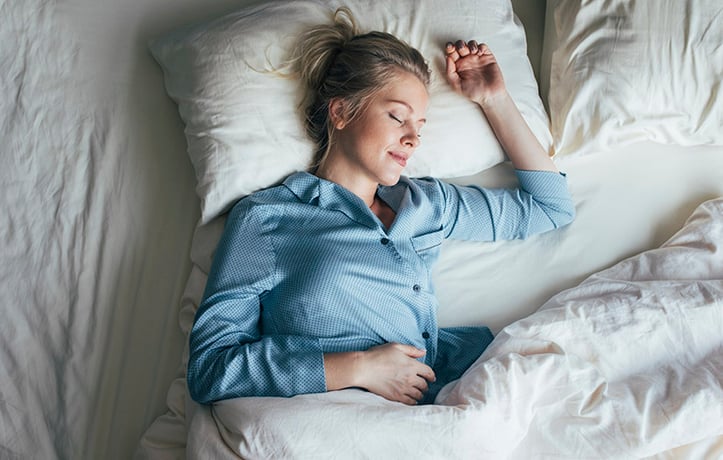 a woman sleeping peacefully