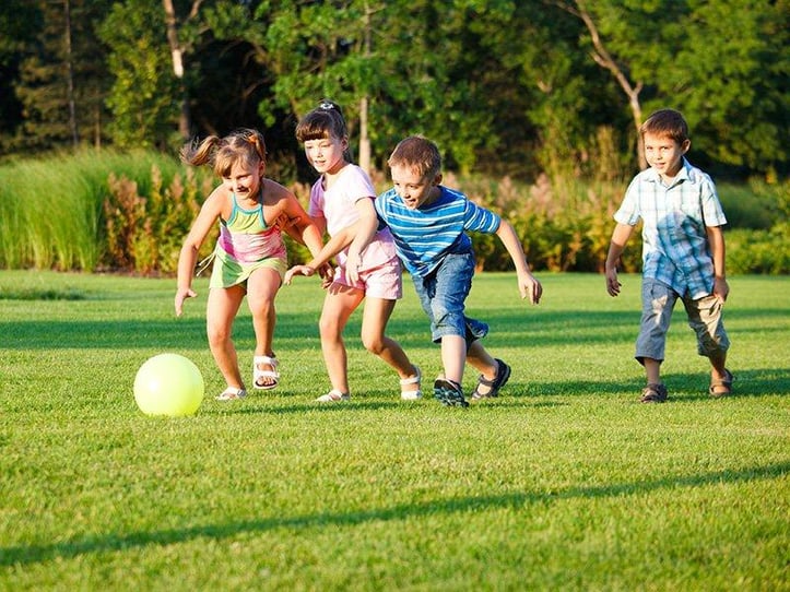 youth playing soccer
