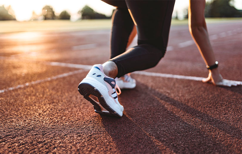athlete getting to run on the track