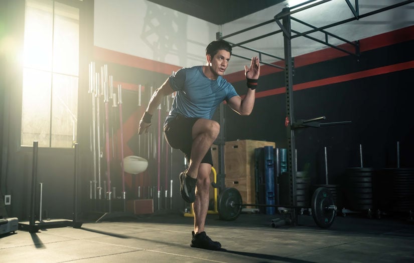 A Man Doing Corrective Exercise In a Gym