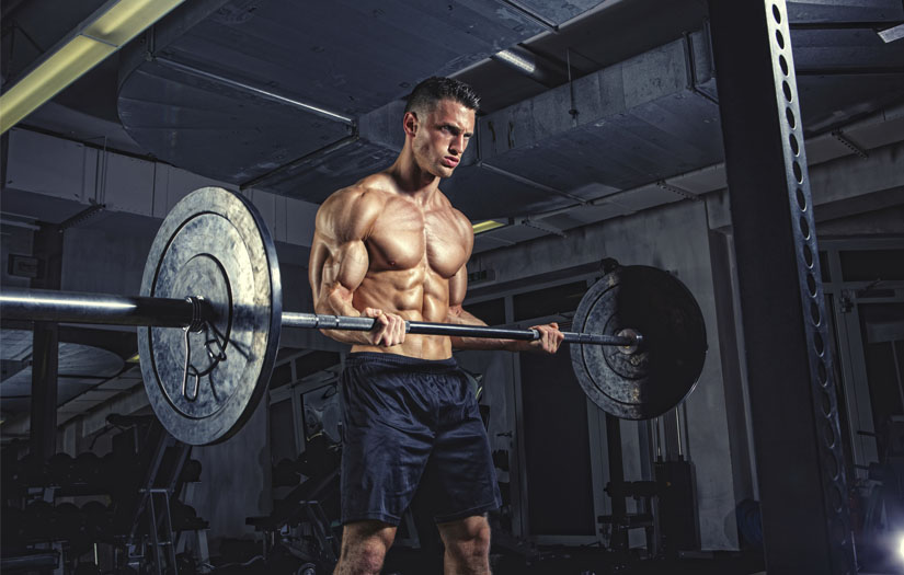 A man lifting weights in the gym