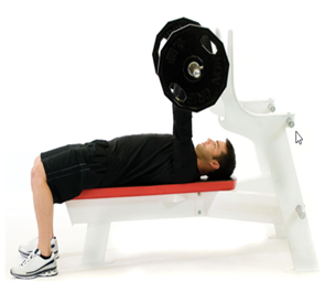 man doing a bench press