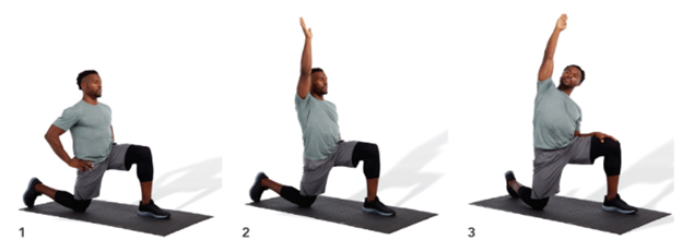 man doing stretches
