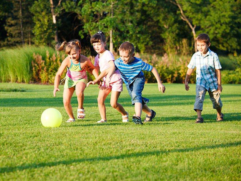 youth playing soccer
